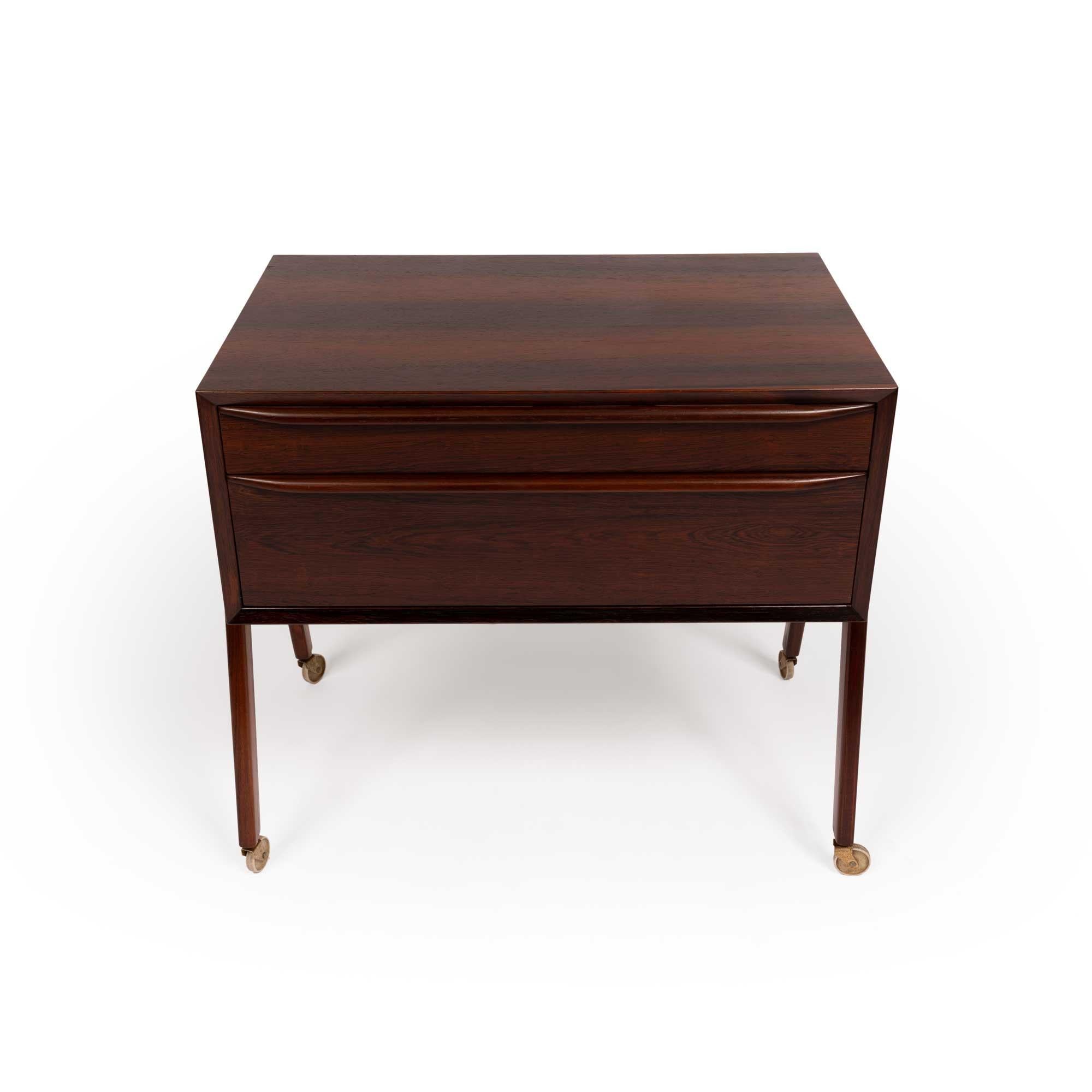 Vintage Danish Mid-Century Rosewood Sewing Cabinet/Chest For Sale 5