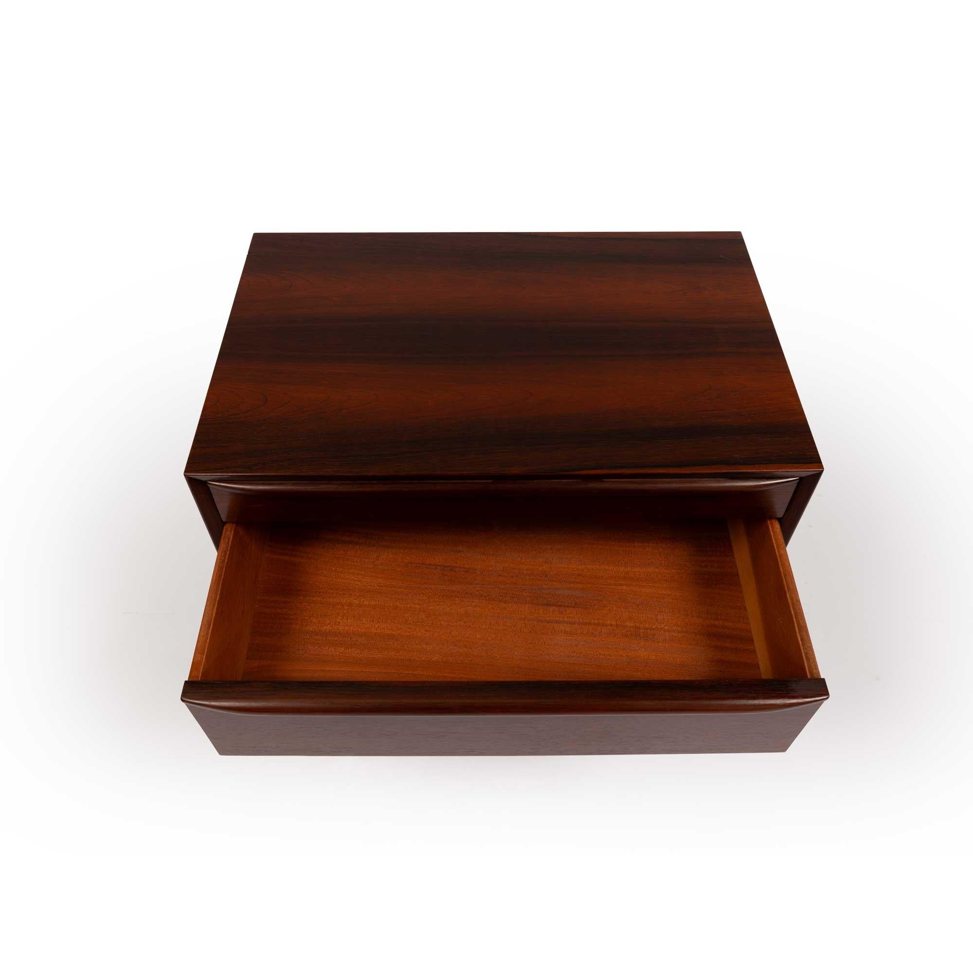 Vintage Danish Mid-Century Rosewood Sewing Cabinet/Chest For Sale 3