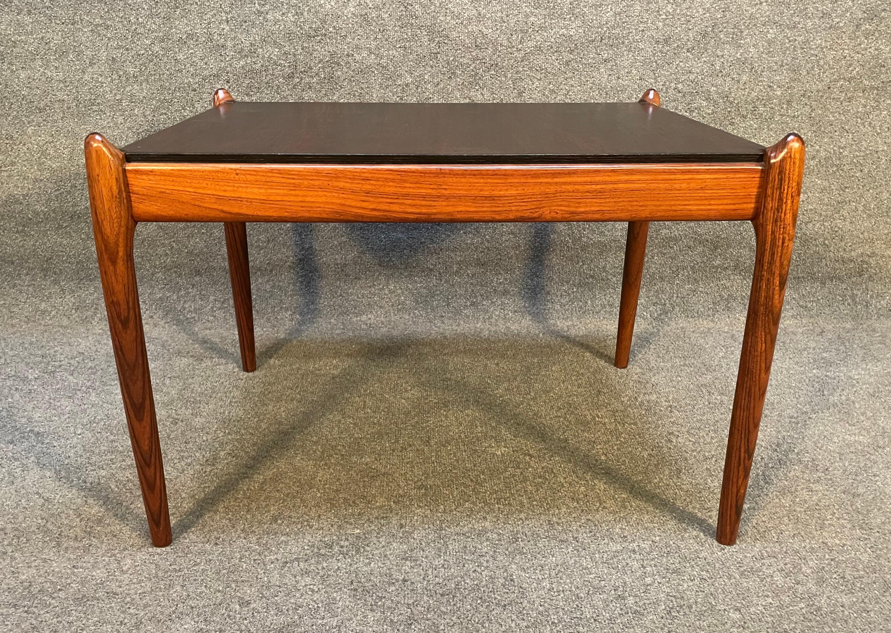 Scandinavian Modern Vintage Danish Midcentury Rosewood Side Table Model 78a by Niels O. Moller For Sale