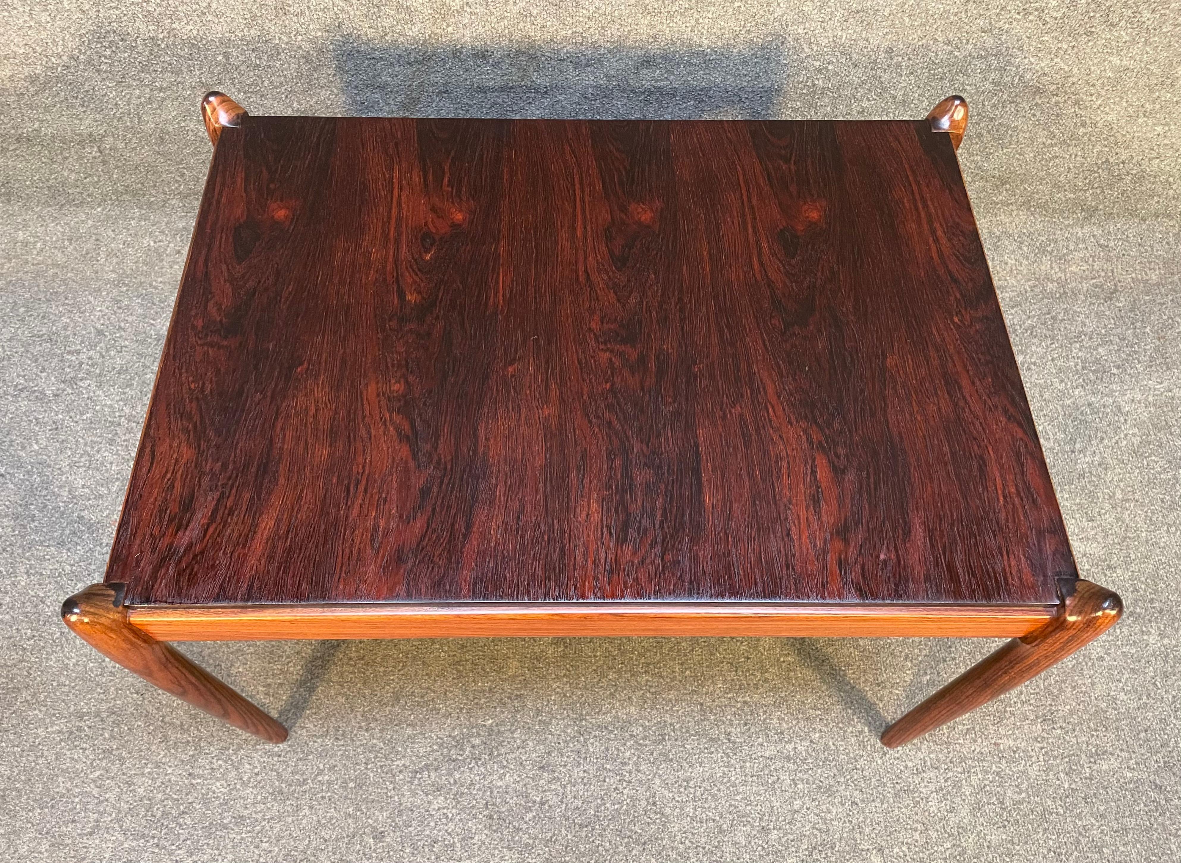 Woodwork Vintage Danish Midcentury Rosewood Side Table Model 78a by Niels O. Moller For Sale