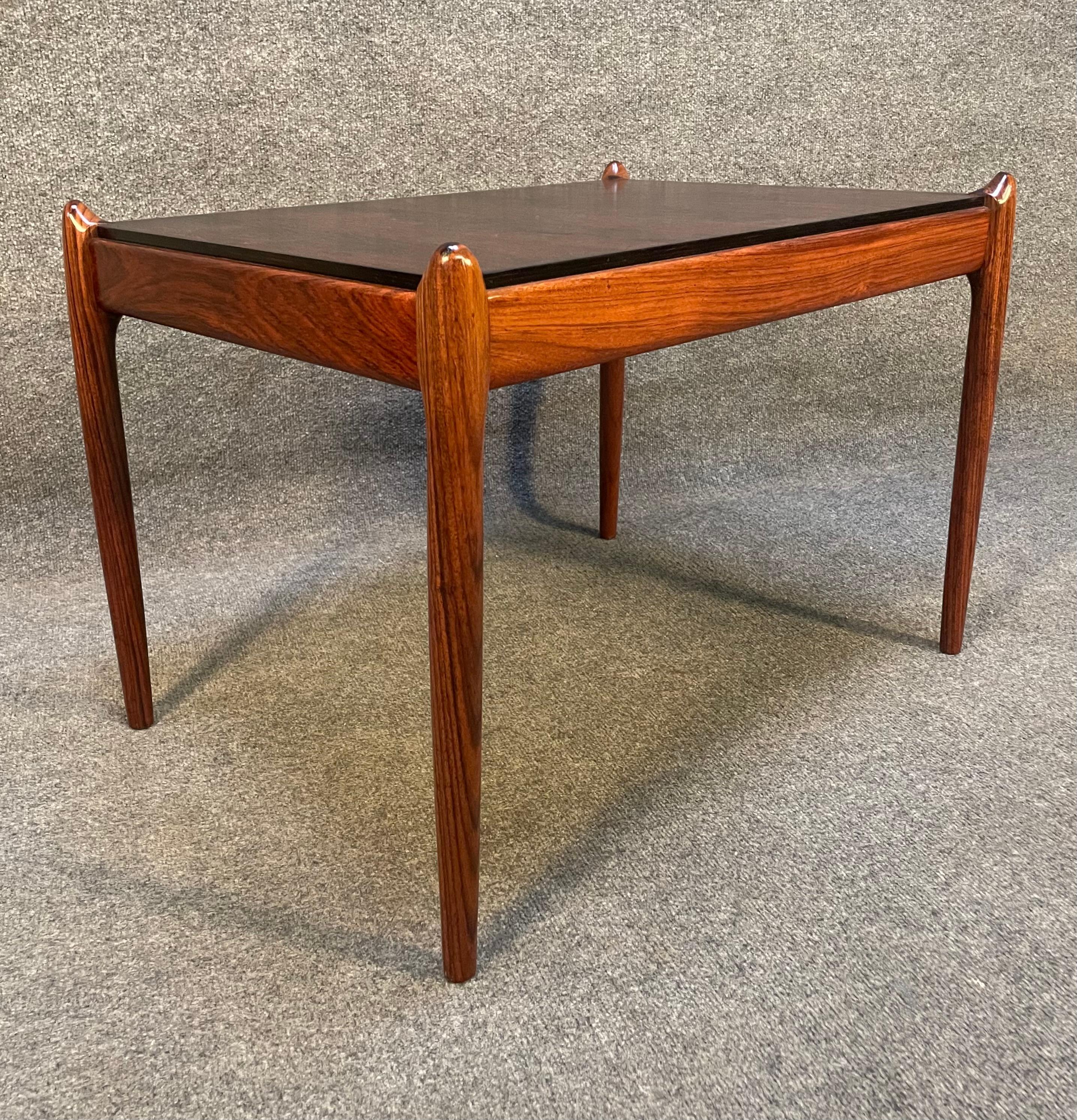 Vintage Danish Midcentury Rosewood Side Table Model 78a by Niels O. Moller For Sale 2