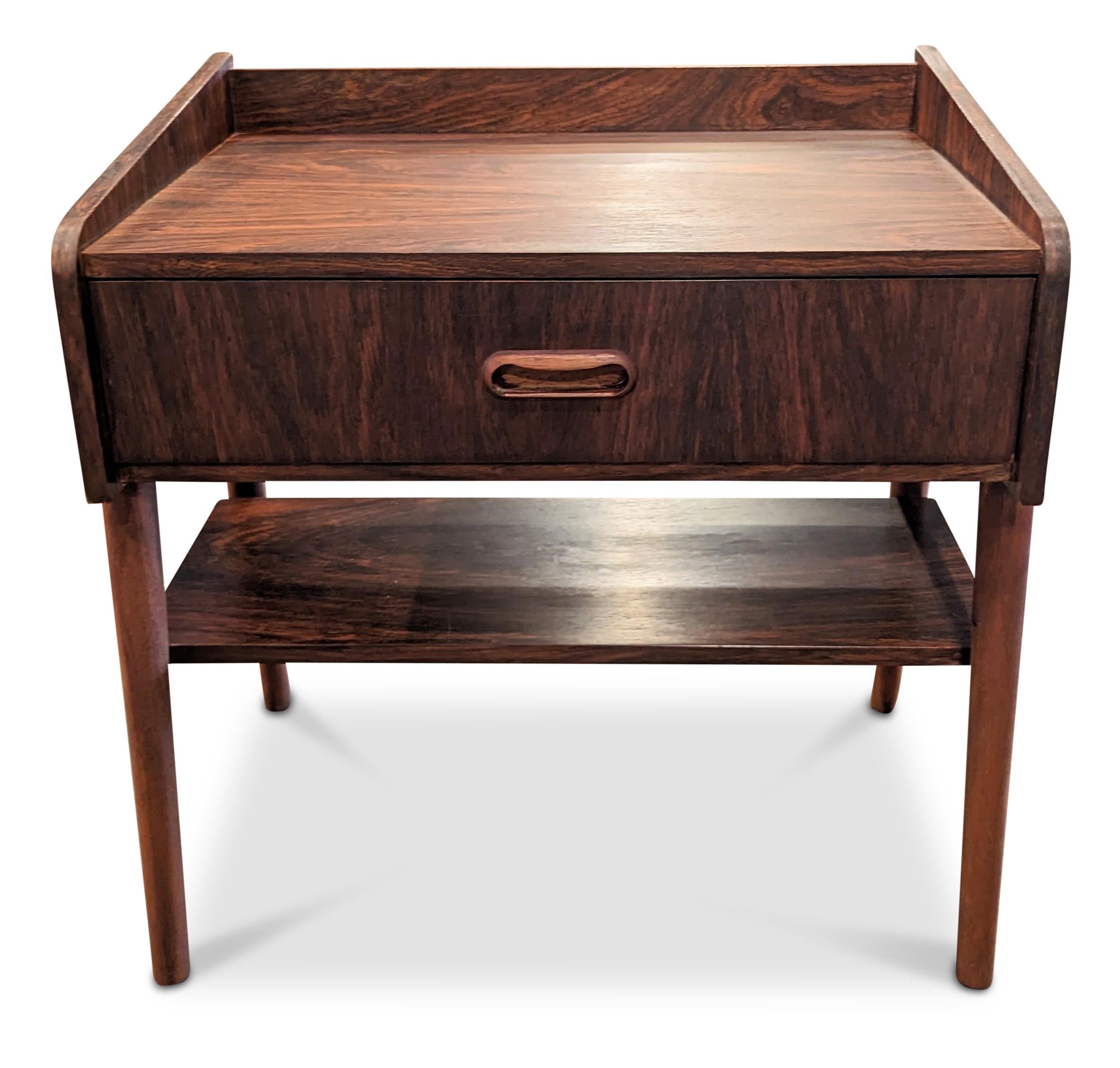 Mid-Century Modern Vintage Danish Mid Century Rosewood Side Table / Nightstand - 072320