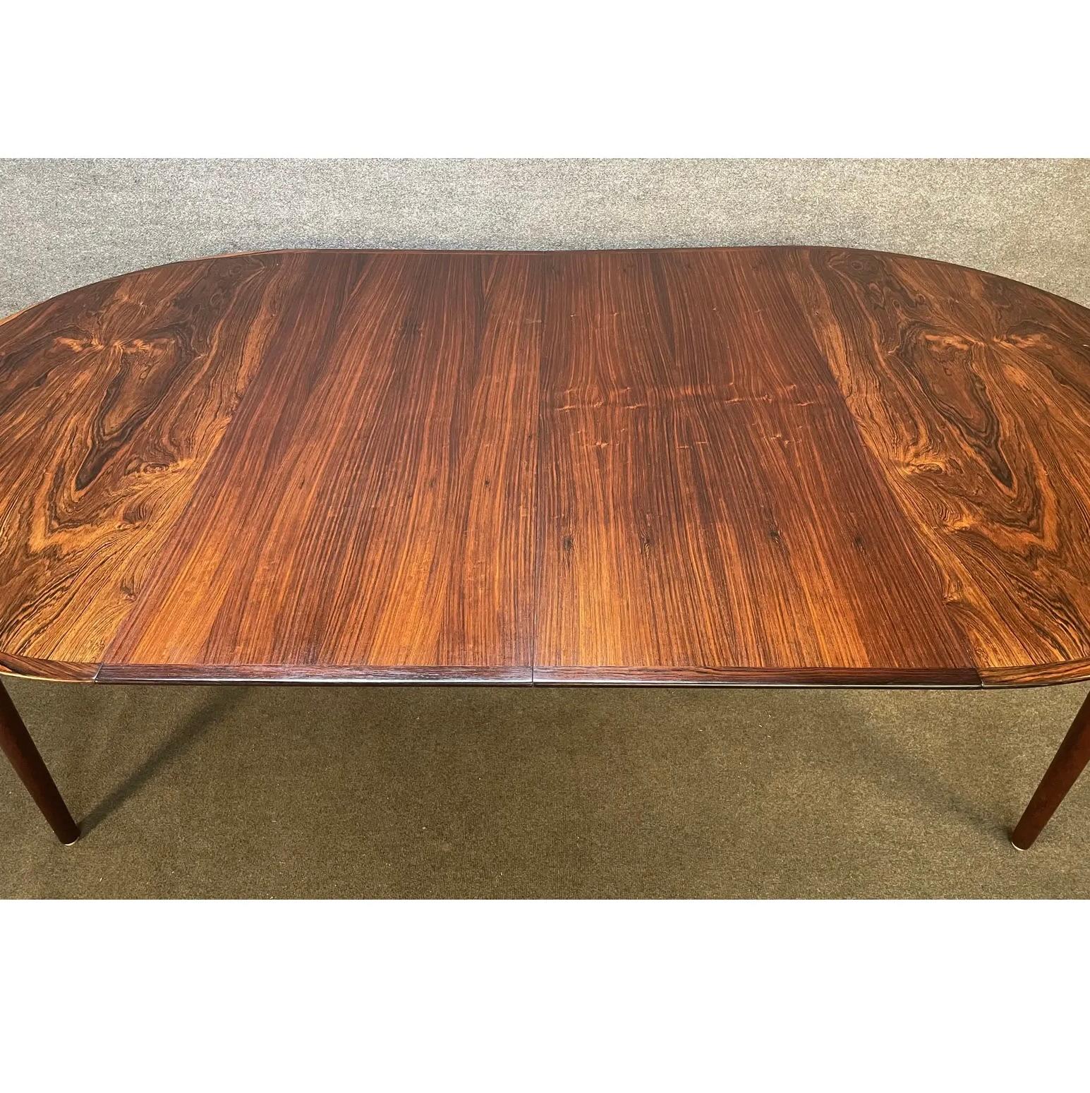Woodwork Vintage Danish Mid Century Round Rosewood Dining Table