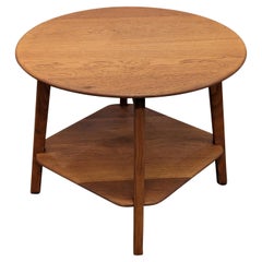 Vintage Danish Midcentury Round Teak Side Table, 022356