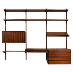 Retro Danish Mid-Century Royal System Wall Unit by Poul Cadovius in Rosewood
