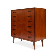 Vintage Danish Mid-Century Six Drawer Teak Dresser
