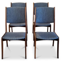 Chaises de salle à manger danoises vintage à haut dossier en bois de rose Skovby du milieu du siècle - 072341