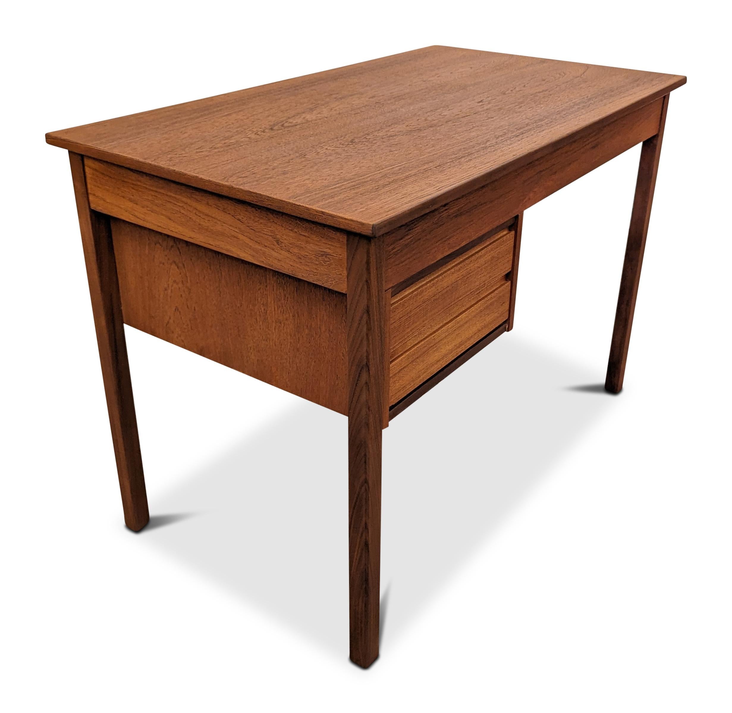 Vintage Danish Mid Century Small Teak Desk - 022407 1
