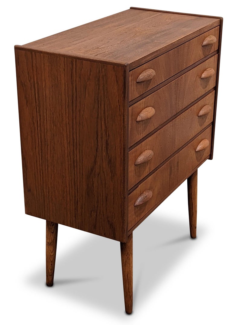 Vintage Danish Mid Century Small Teak Dresser / Nightstand "6788" at