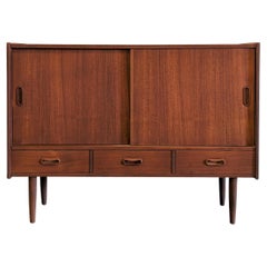 Vintage Danish Midcentury Small Teak Sideboard, 042355