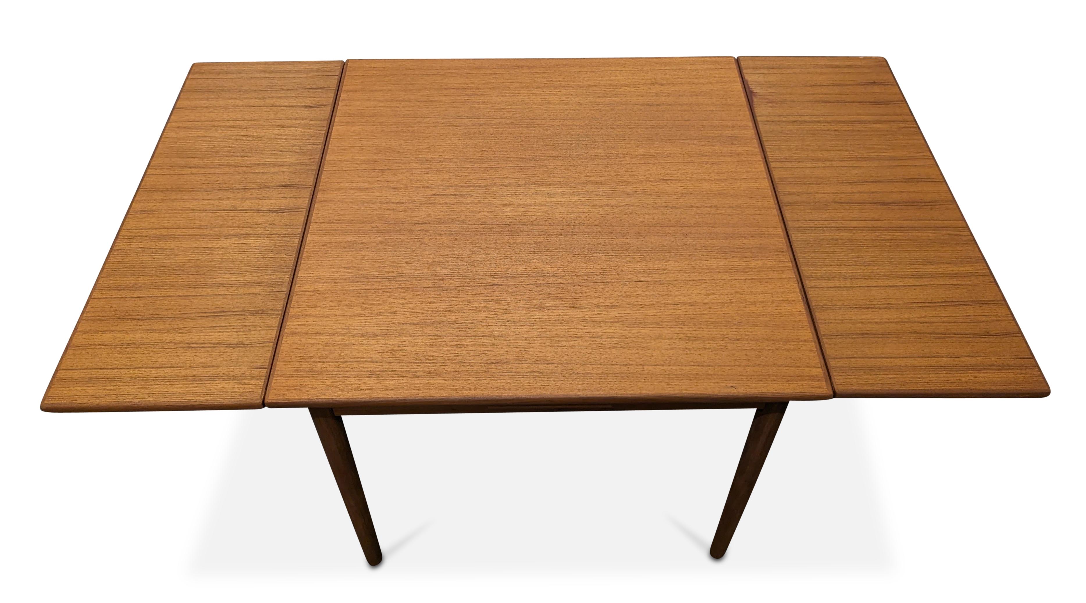 Vintage Danish Mid Century Square Dining Table w 2 Leaves - 082341 1