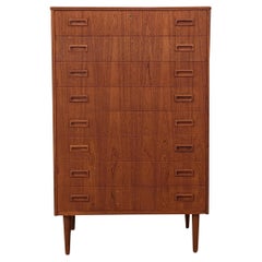 Used Danish Midcentury Tall Boy Dresser, 012331