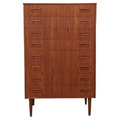 Vintage Danish Midcentury Tall Boy Dresser, 012331