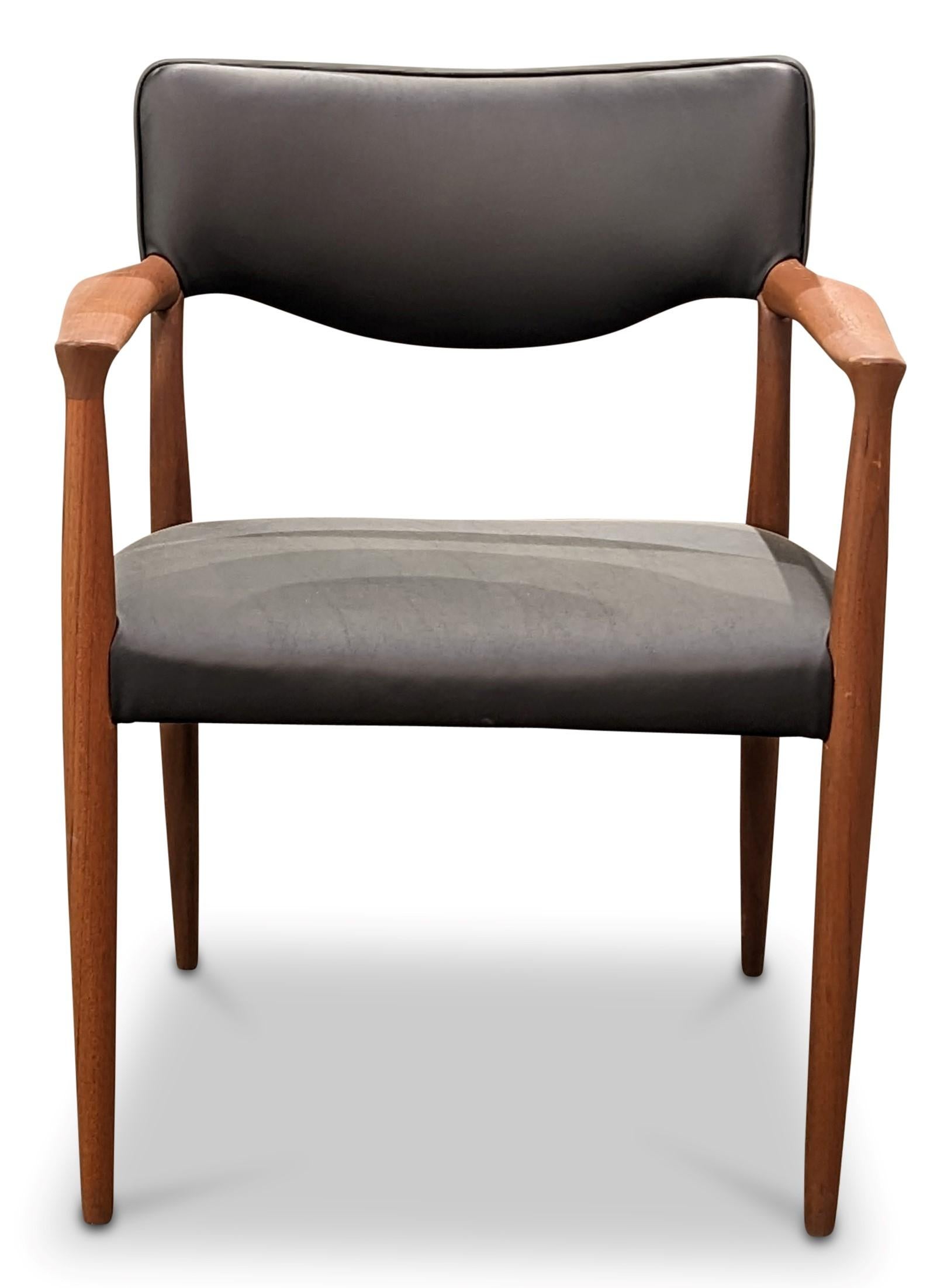 Vintage Danish Mid Century Teak Arm / Desk Chair - 122206 3