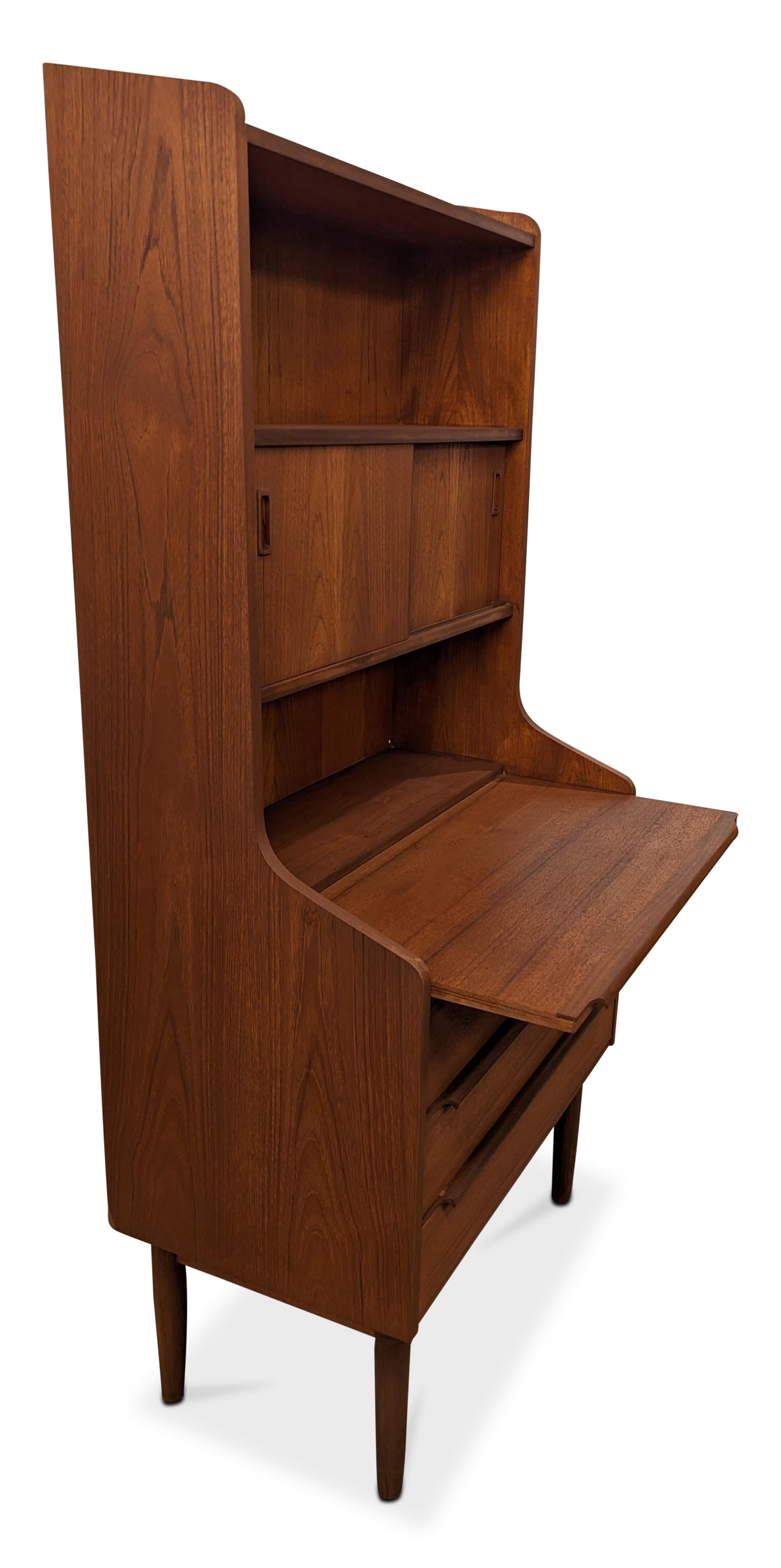 Mid-20th Century Vintage Danish Midcentury Teak Bookcase / Secretary Desk, 022334