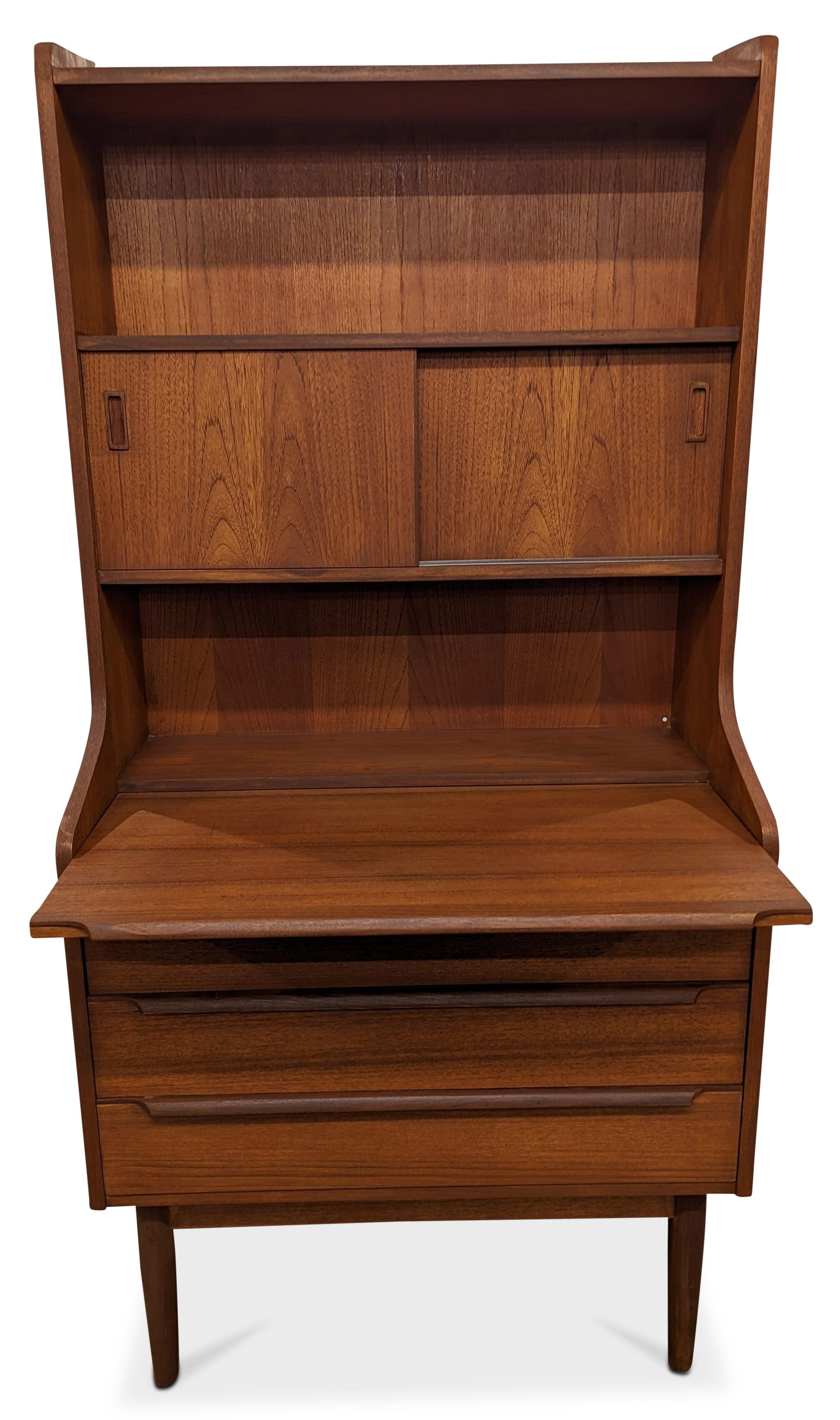Vintage Danish Midcentury Teak Bookcase / Secretary Desk, 022334 1