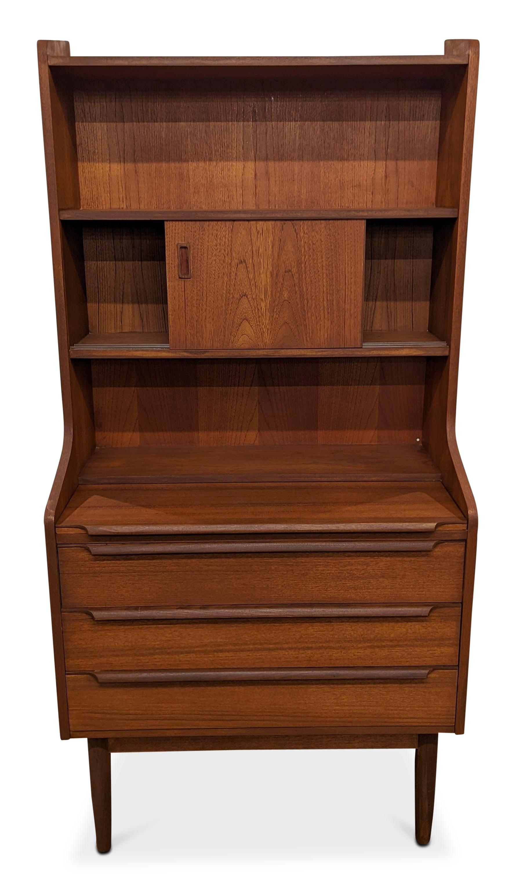 Vintage Danish Midcentury Teak Bookcase / Secretary Desk, 022334 2
