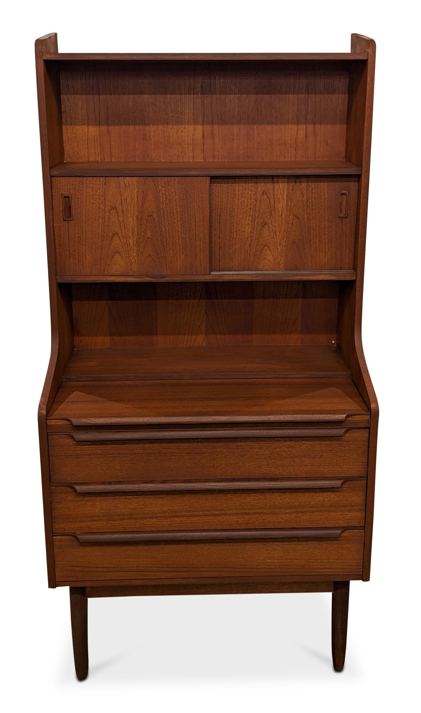 Vintage Danish Midcentury Teak Bookcase / Secretary Desk, 022334 3