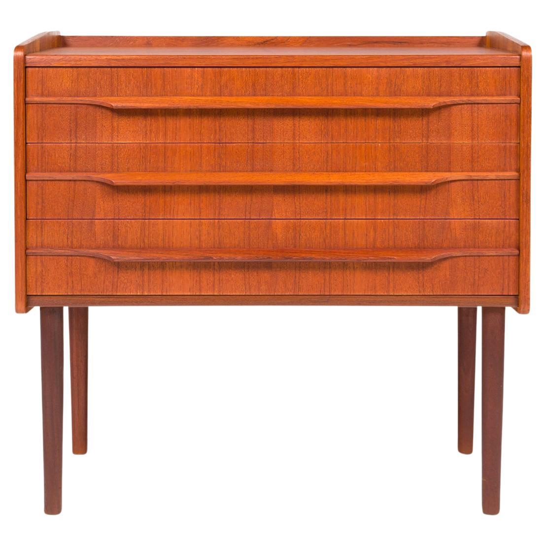 Vintage Danish Mid-Century Teak Chest / Nightstand