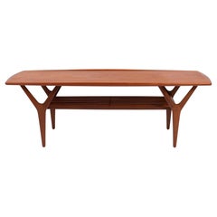 Retro Danish Mid-Century Teak Coffee Table 1960s