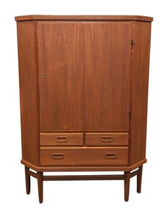 Vintage Danish Mid Century Teak Corner Cabinet - 022470