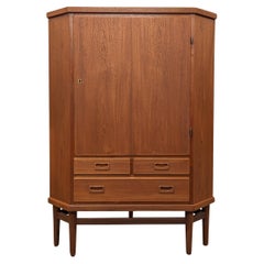 Vintage Danish Mid Century Teak Corner Cabinet - 022470