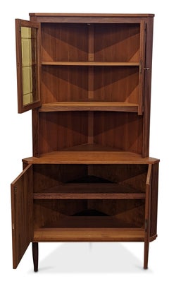 Vintage Danish Mid Century Teak Corner Cabinet "6940"