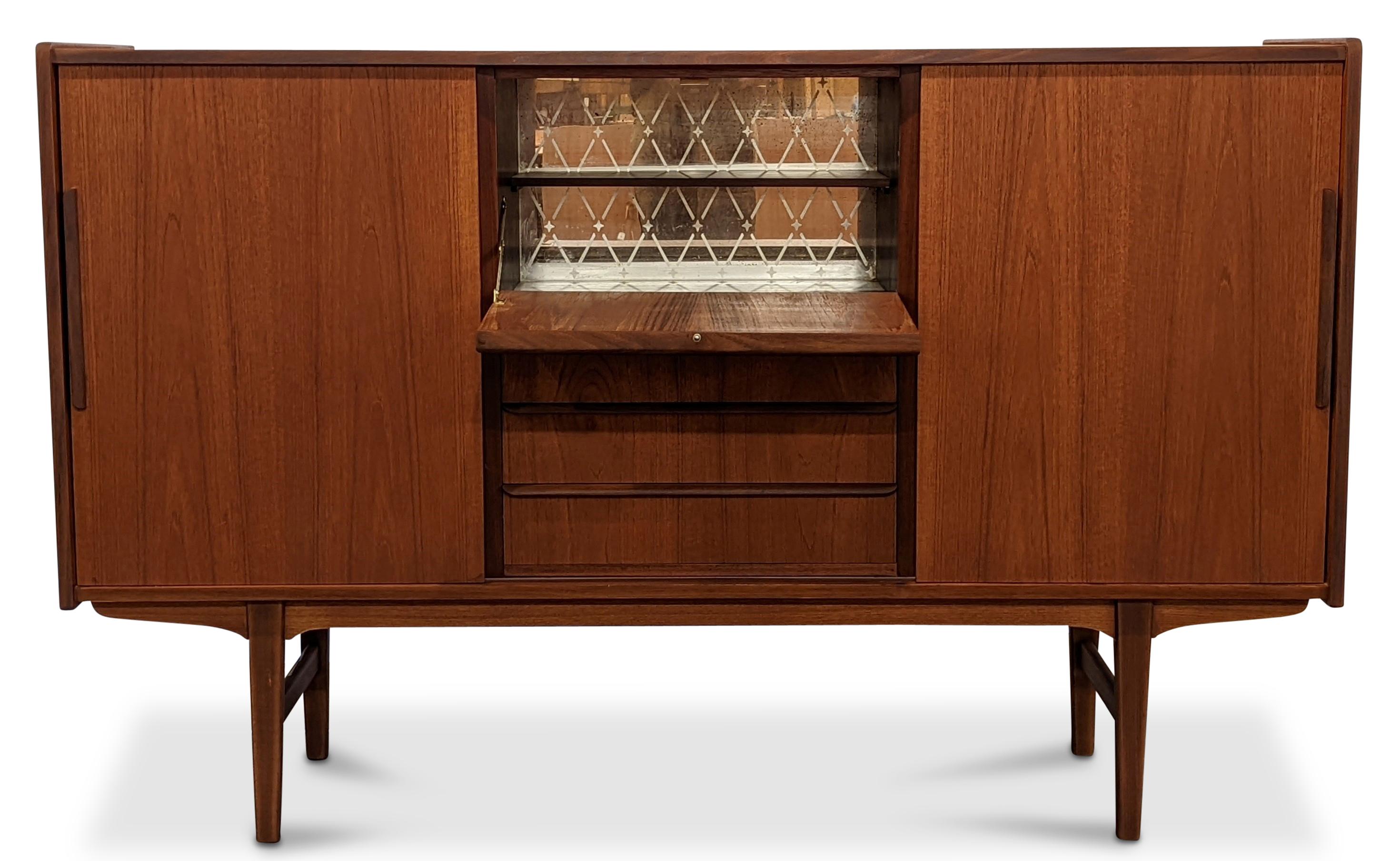 Mid-20th Century Vintage Danish Mid Century Teak Credenza 