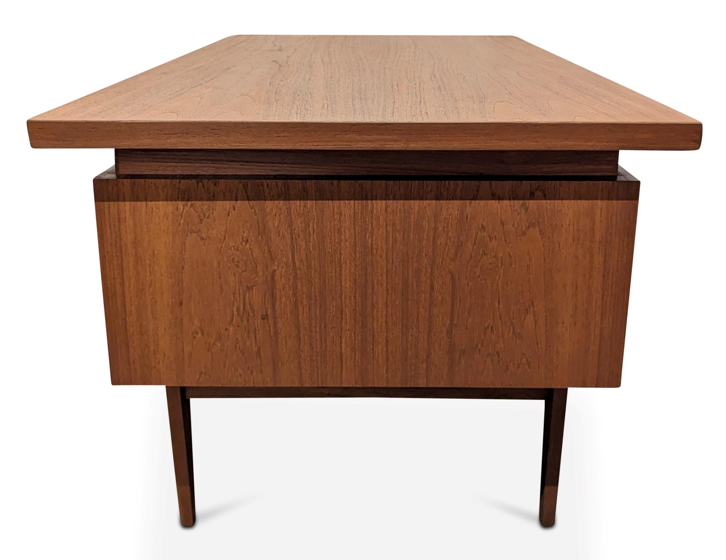 Vintage Danish Mid Century Teak Desk - 082325 3