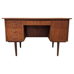 Vintage Danish Mid Century Teak Desk - 082335