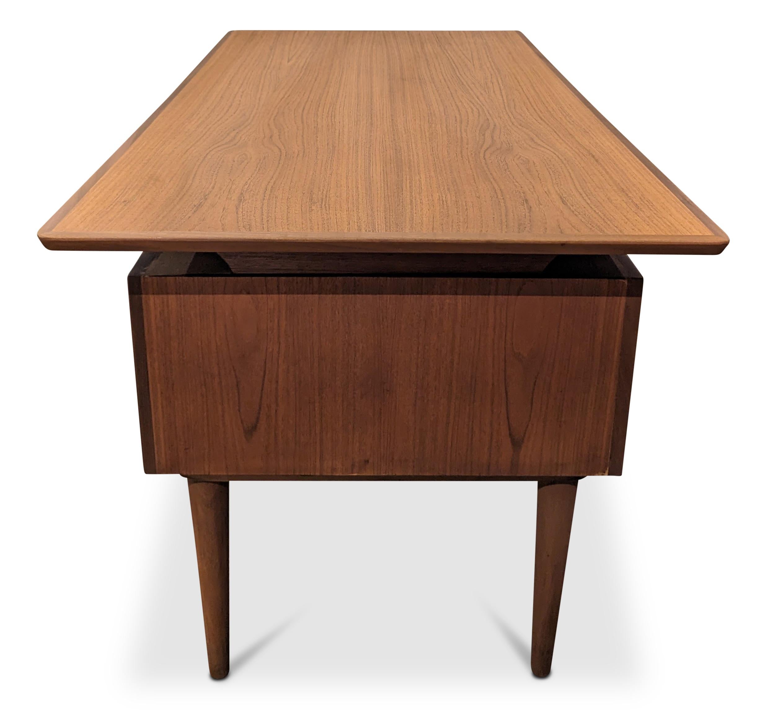 Vintage Danish Mid Century Teak Desk - 082345 4