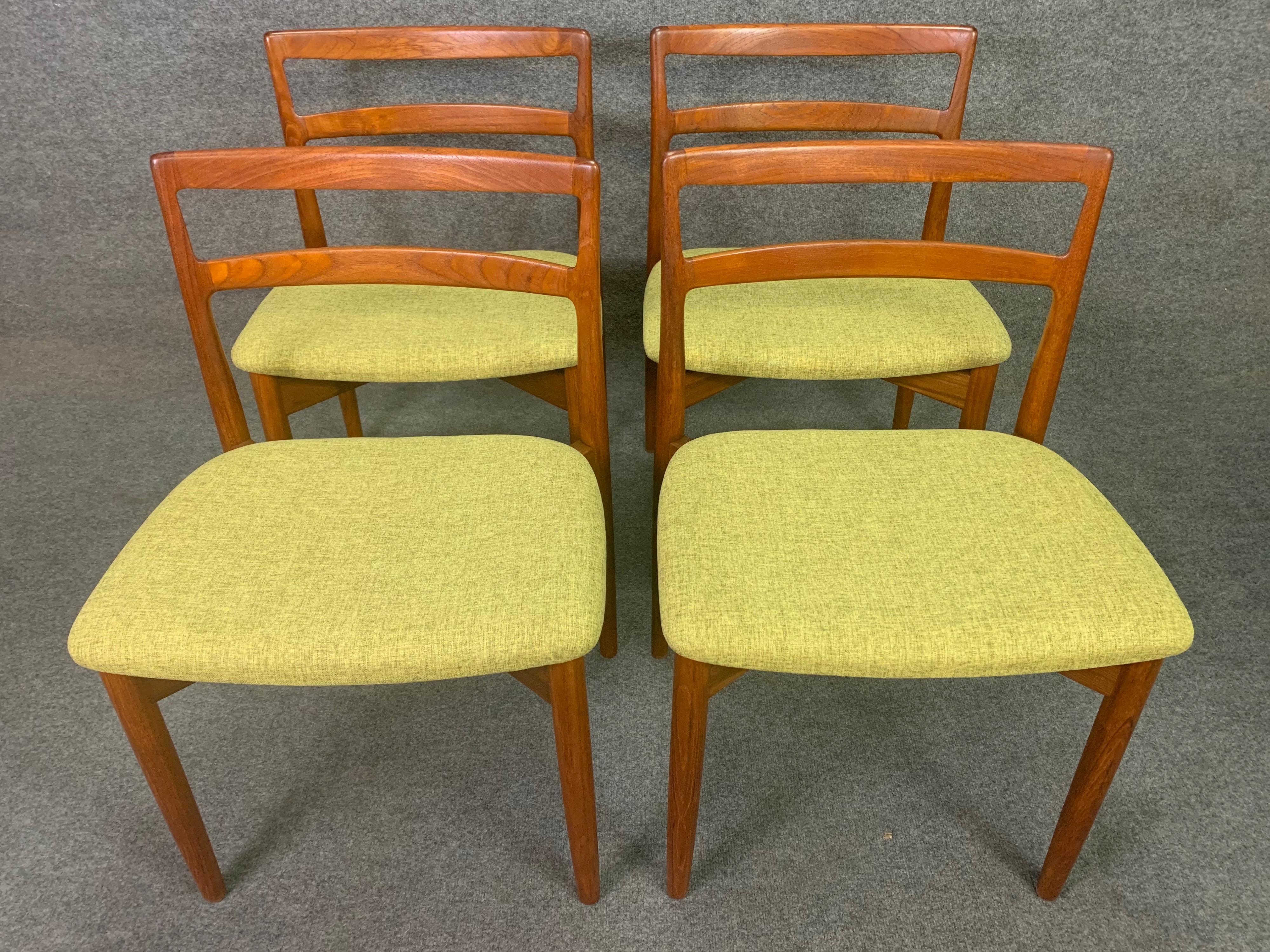 Scandinavian Modern Vintage Danish Midcentury Teak Dining Chairs 