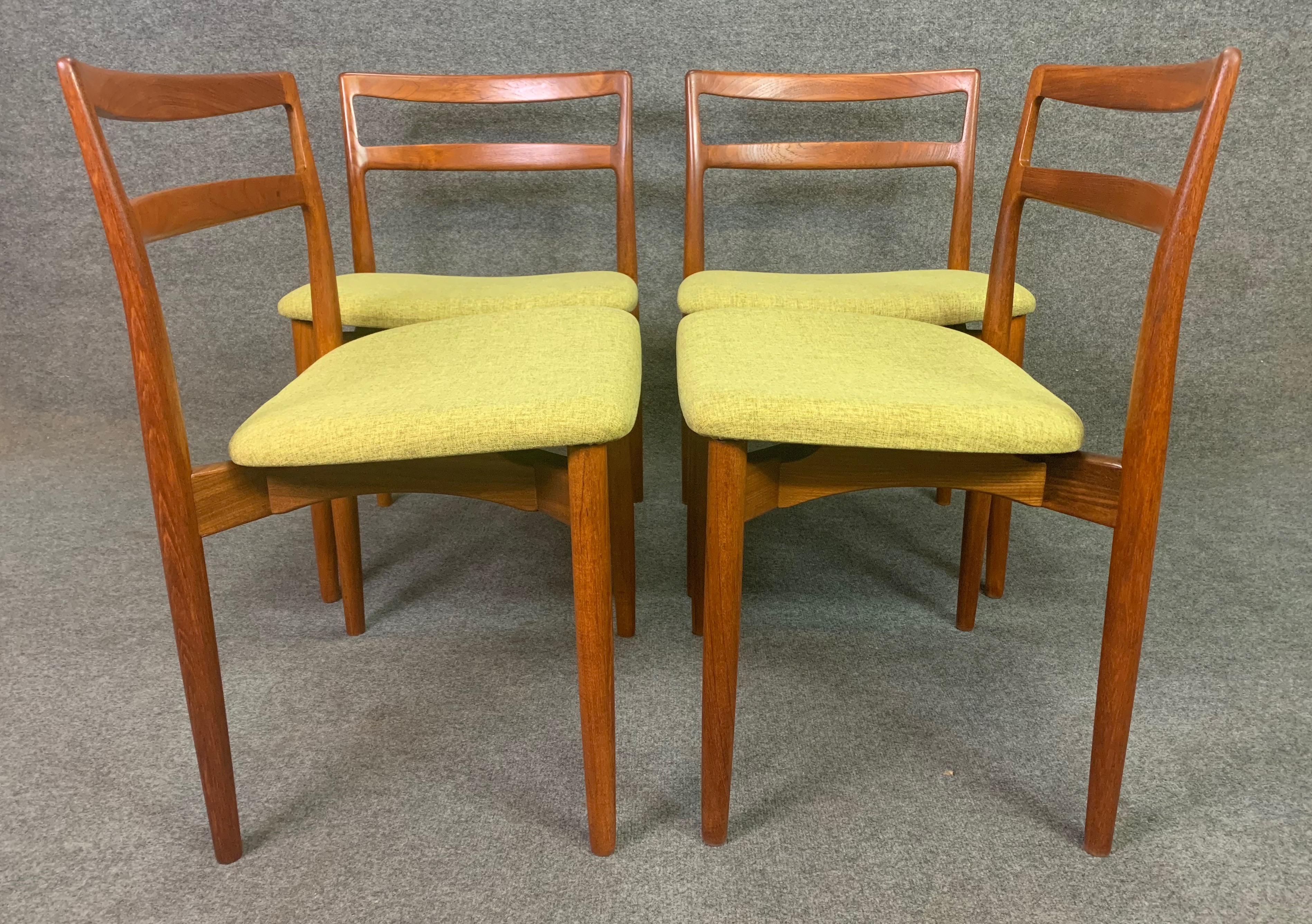 Woodwork Vintage Danish Midcentury Teak Dining Chairs 