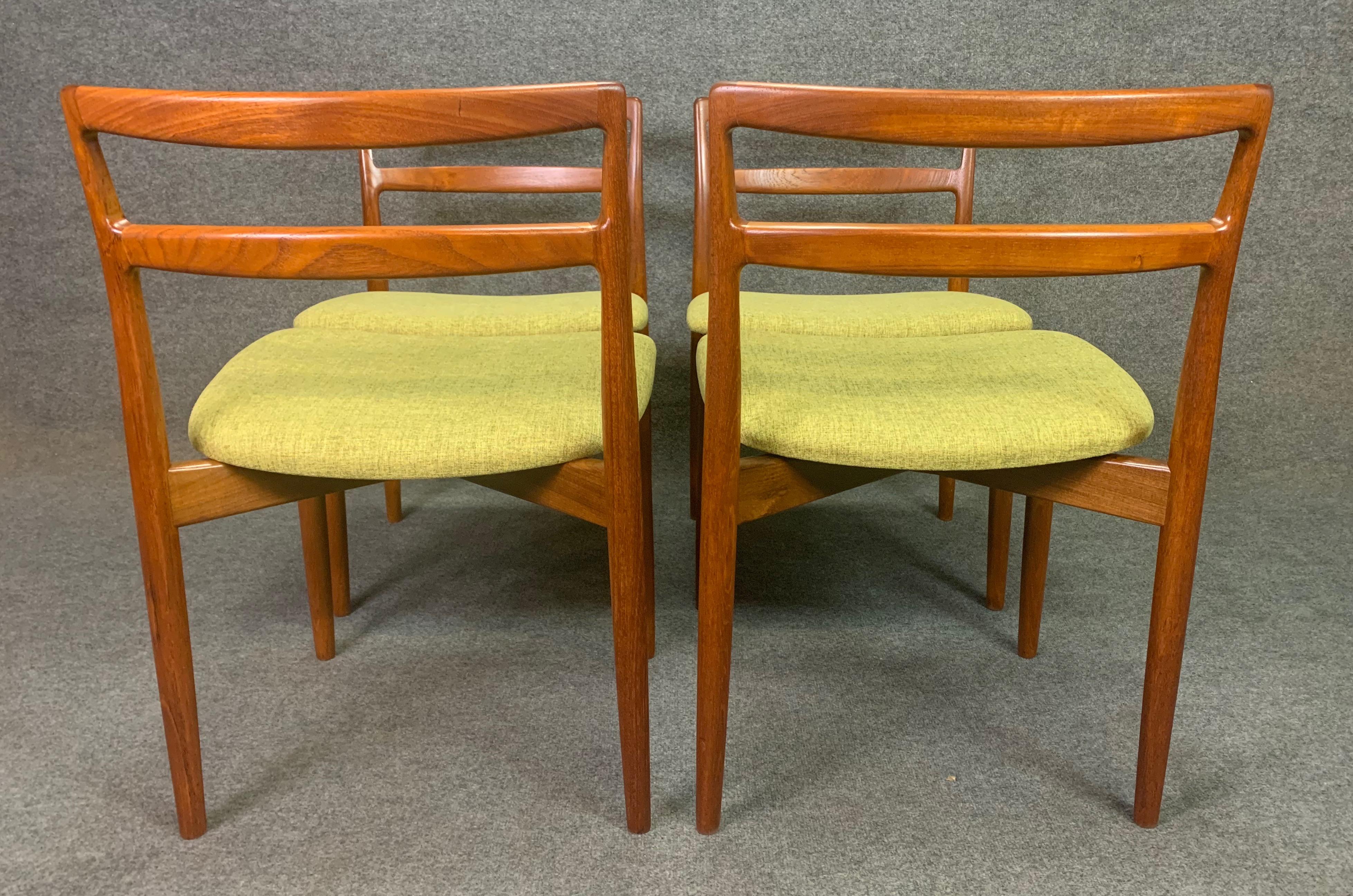 Vintage Danish Midcentury Teak Dining Chairs 