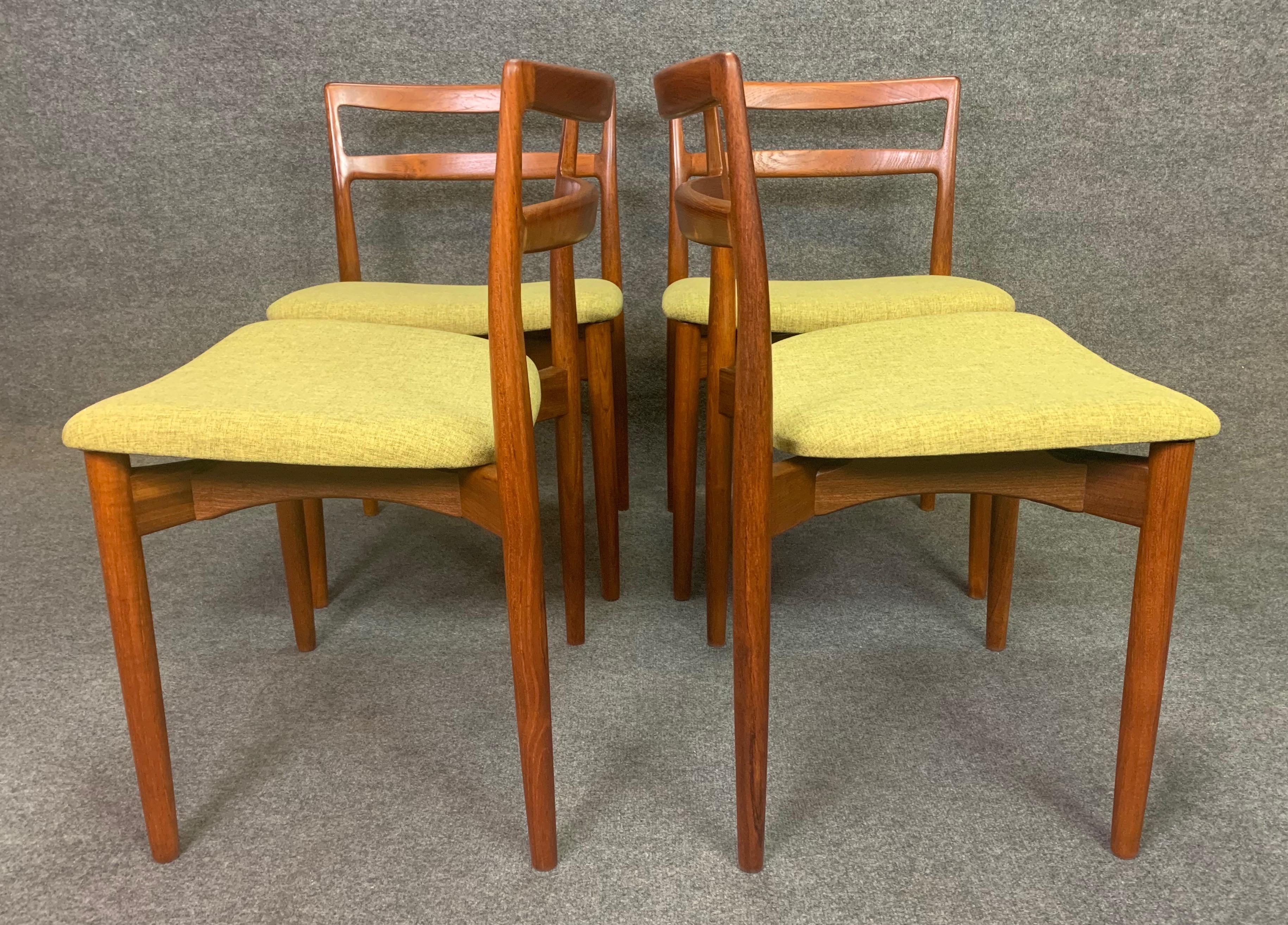 Mid-20th Century Vintage Danish Midcentury Teak Dining Chairs 