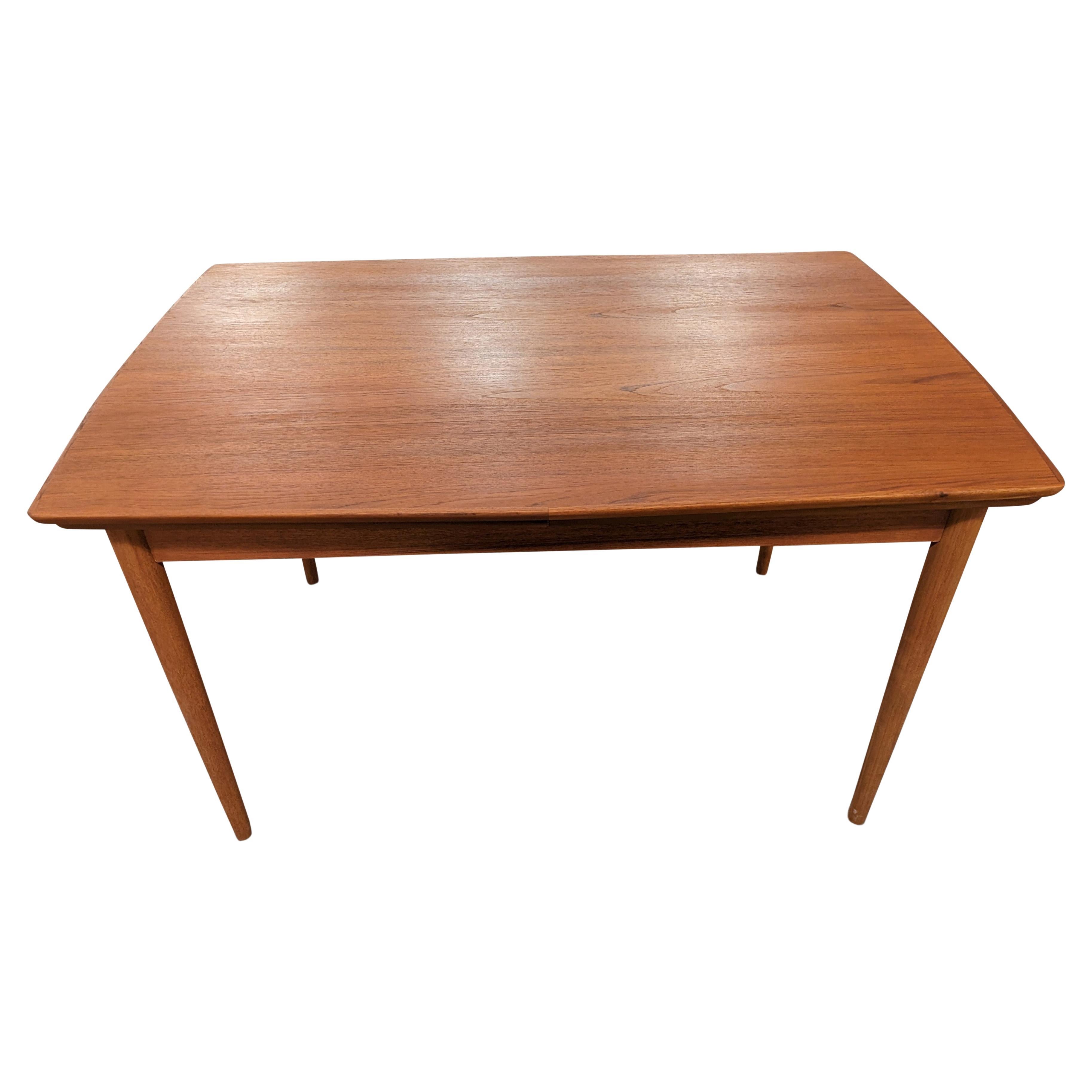 Vintage Danish Mid Century Teak Dining Table w Two Hidden Leaves 122271 For Sale at 1stDibs