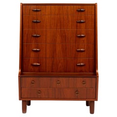 Vintage Danish Mid-Century Teak Eight Drawer Dresser 1960s