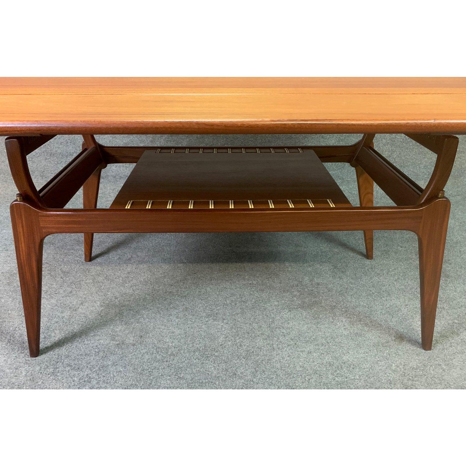 Vintage Danish Midcentury Teak Elevator Coffee-Dining Table by B.C. Mobler 3