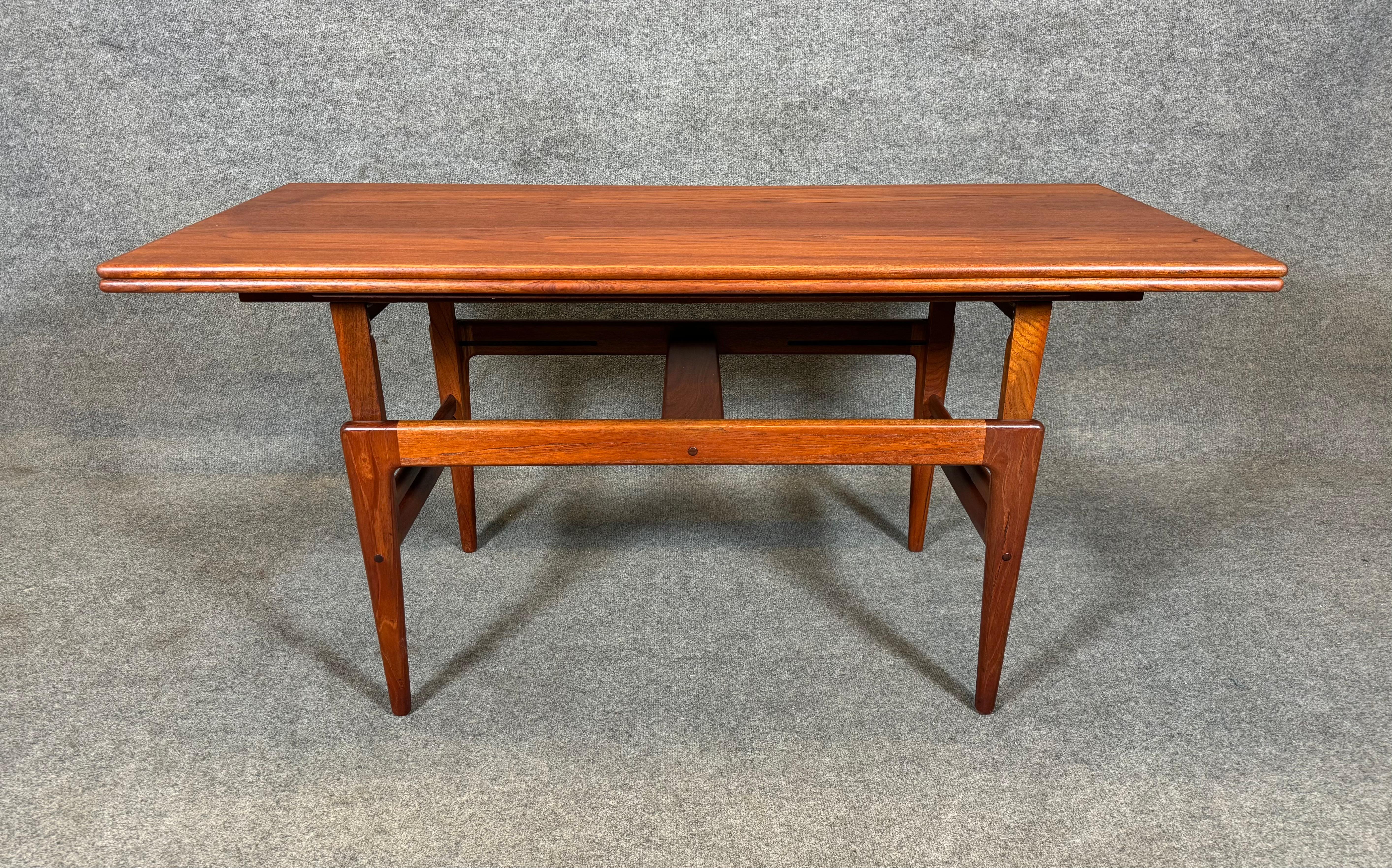 Vintage Danish Mid Century Teak Elevator Coffee-Dining Table by Kai Kristiansen 2