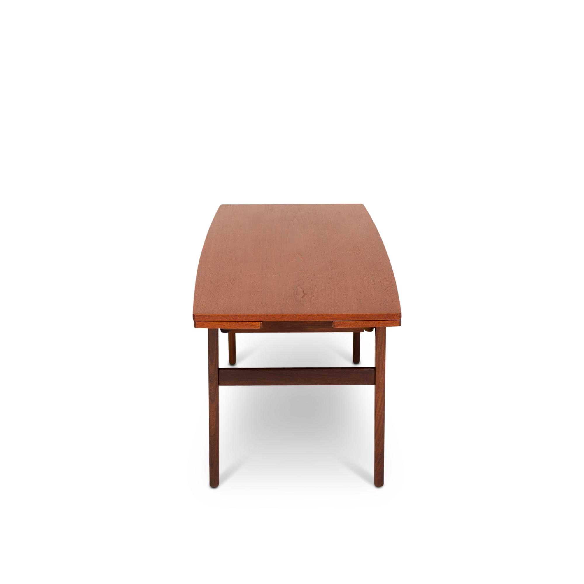 The Danish mid-century elevator coffee table is a remarkable piece of furniture that embodies the principles of Scandinavian design prevalent during the mid-20th century. This unique coffee table is characterized by its innovative design, which