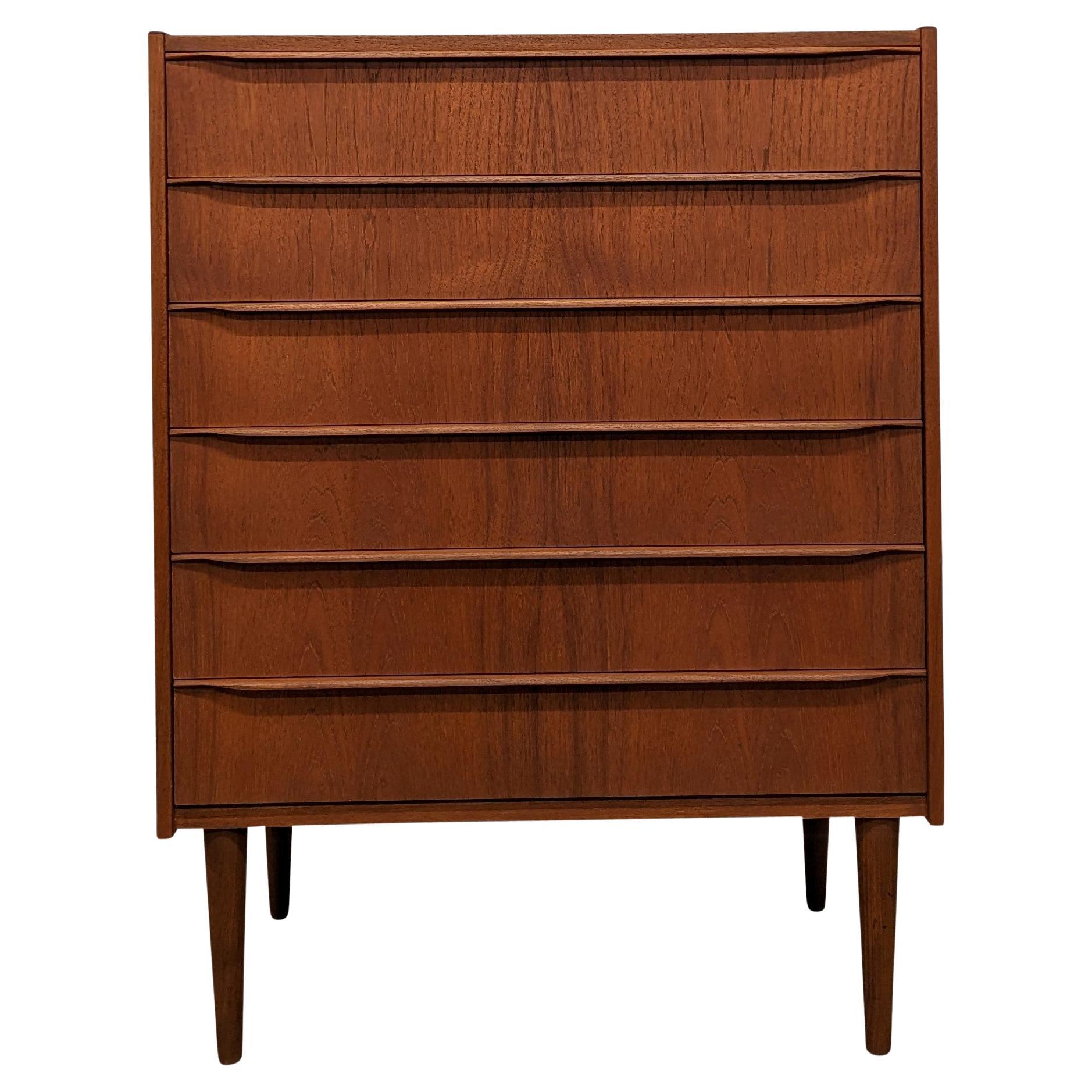 Vintage Danish Midcentury Teak High Boy Dresser, 022304