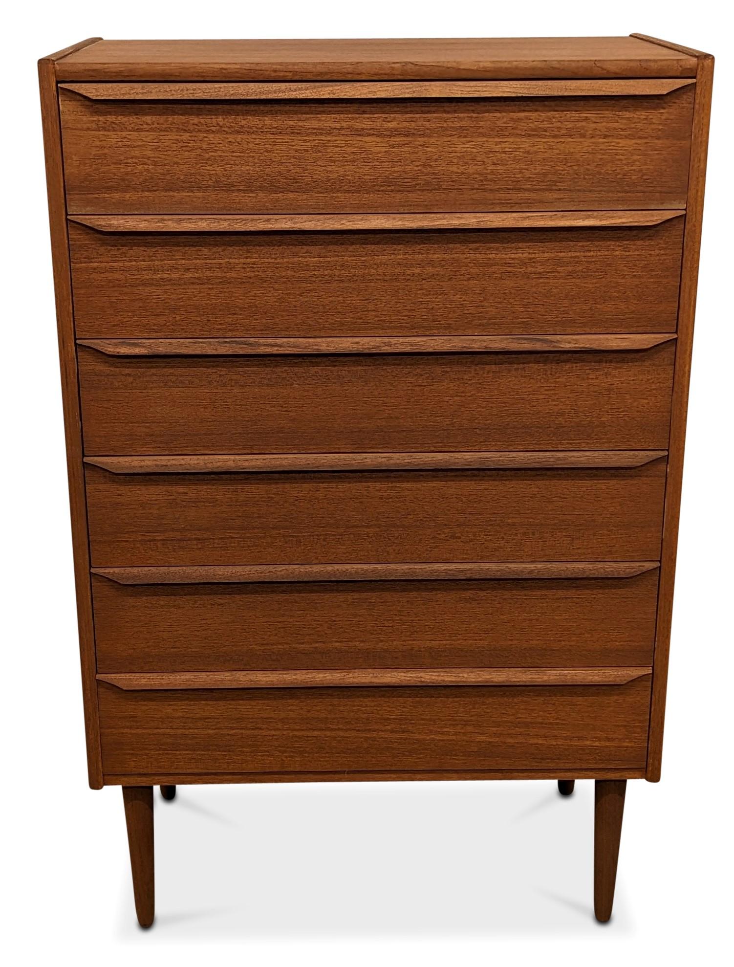 Mid-20th Century Vintage Danish Midcentury Teak High Boy Dresser, 022306