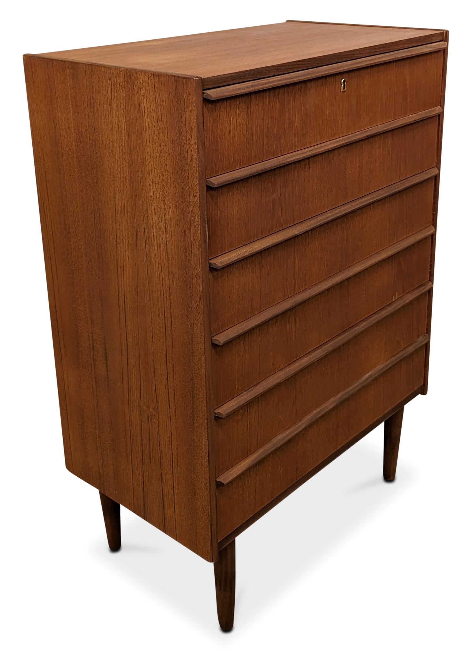 Mid-Century Modern Vintage Danish Midcentury Teak High Boy Dresser, 022307 For Sale