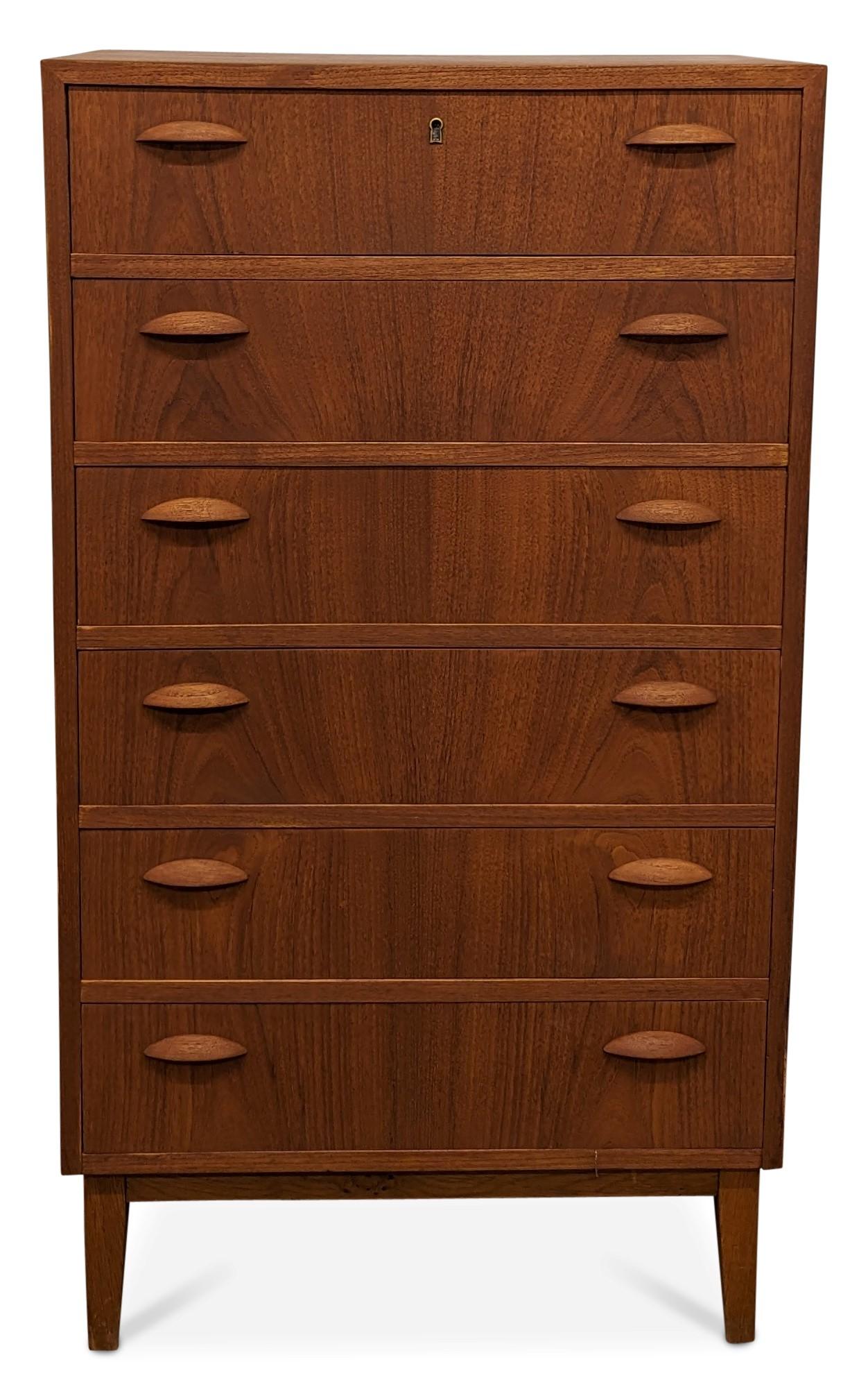 Vintage Danish Midcentury Teak High Boy Dresser, 022311 1