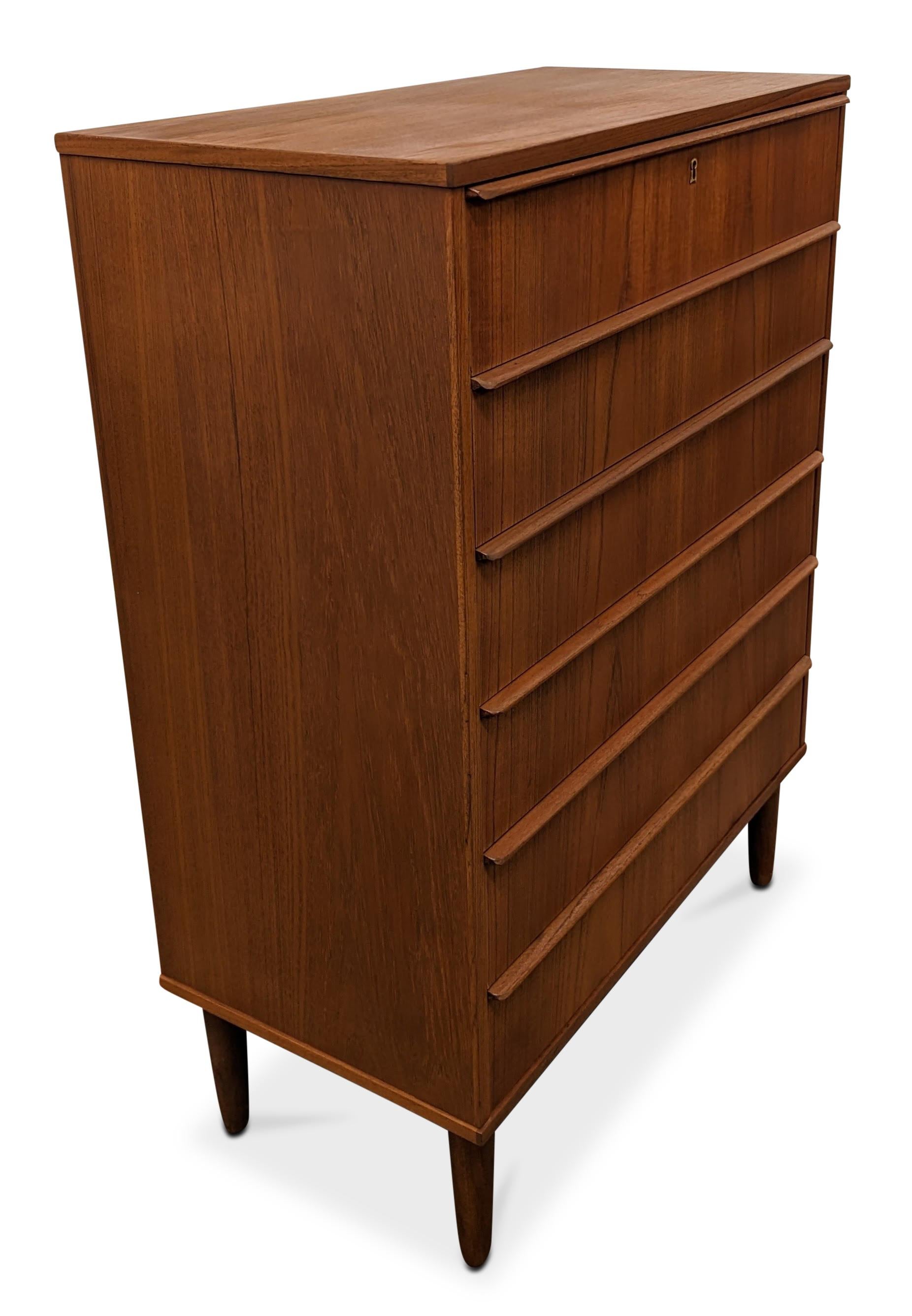 Mid-Century Modern Vintage Danish Midcentury Teak High Boy Dresser, 022336