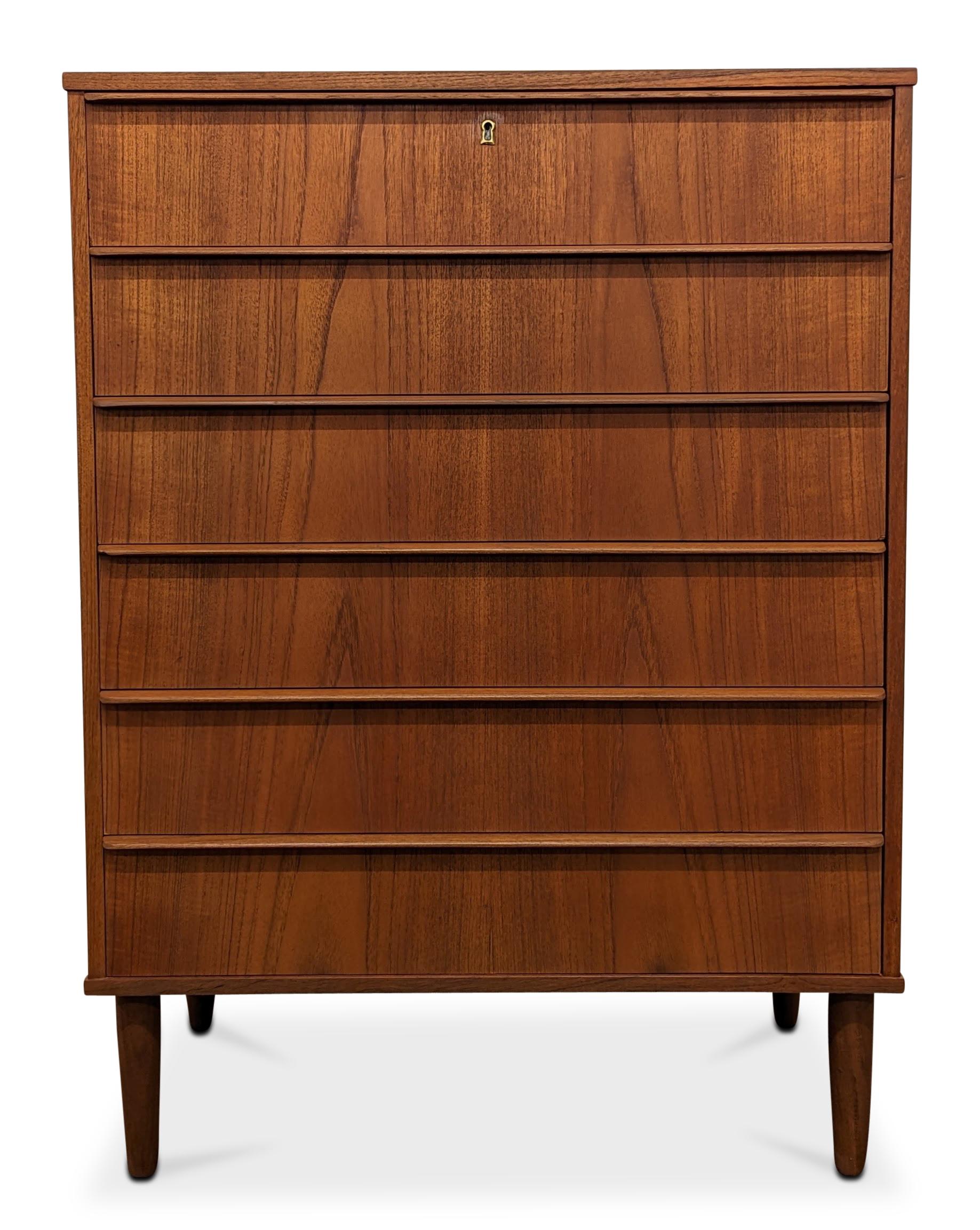 Vintage Danish Midcentury Teak High Boy Dresser, 022336 2