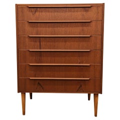 Vintage Danish Midcentury Teak High Boy Dresser, 022345