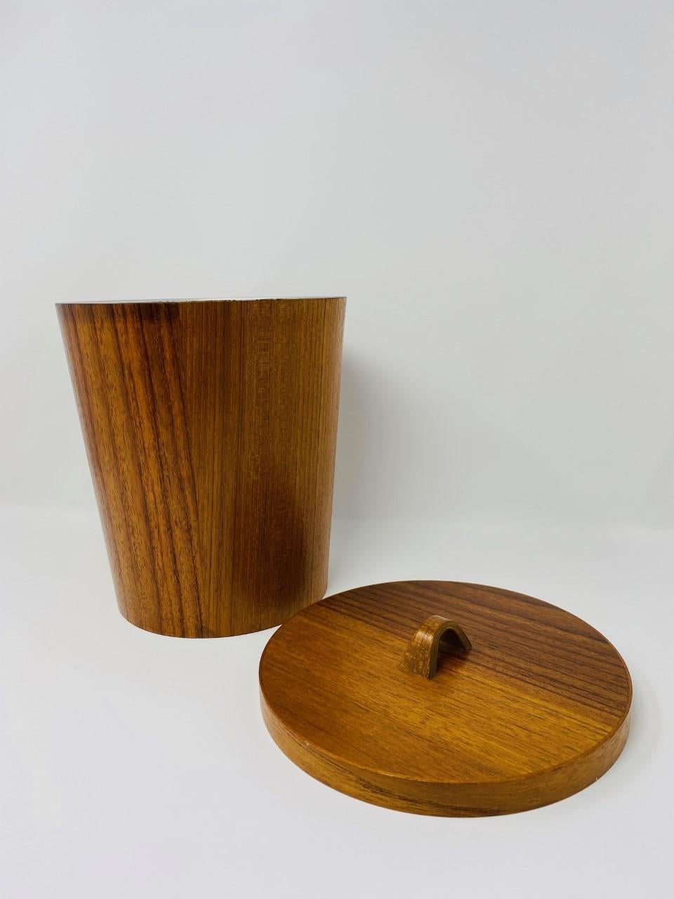 Mid-20th Century Vintage Danish Midcentury Teak Ice Bucke, 1960s