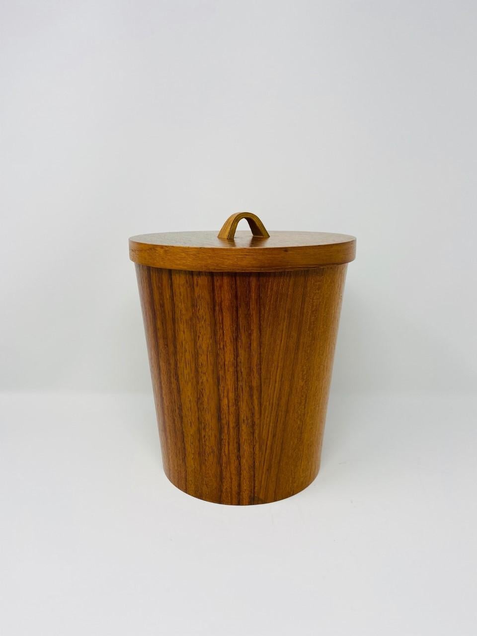 Vintage Danish Midcentury Teak Ice Bucke, 1960s 1