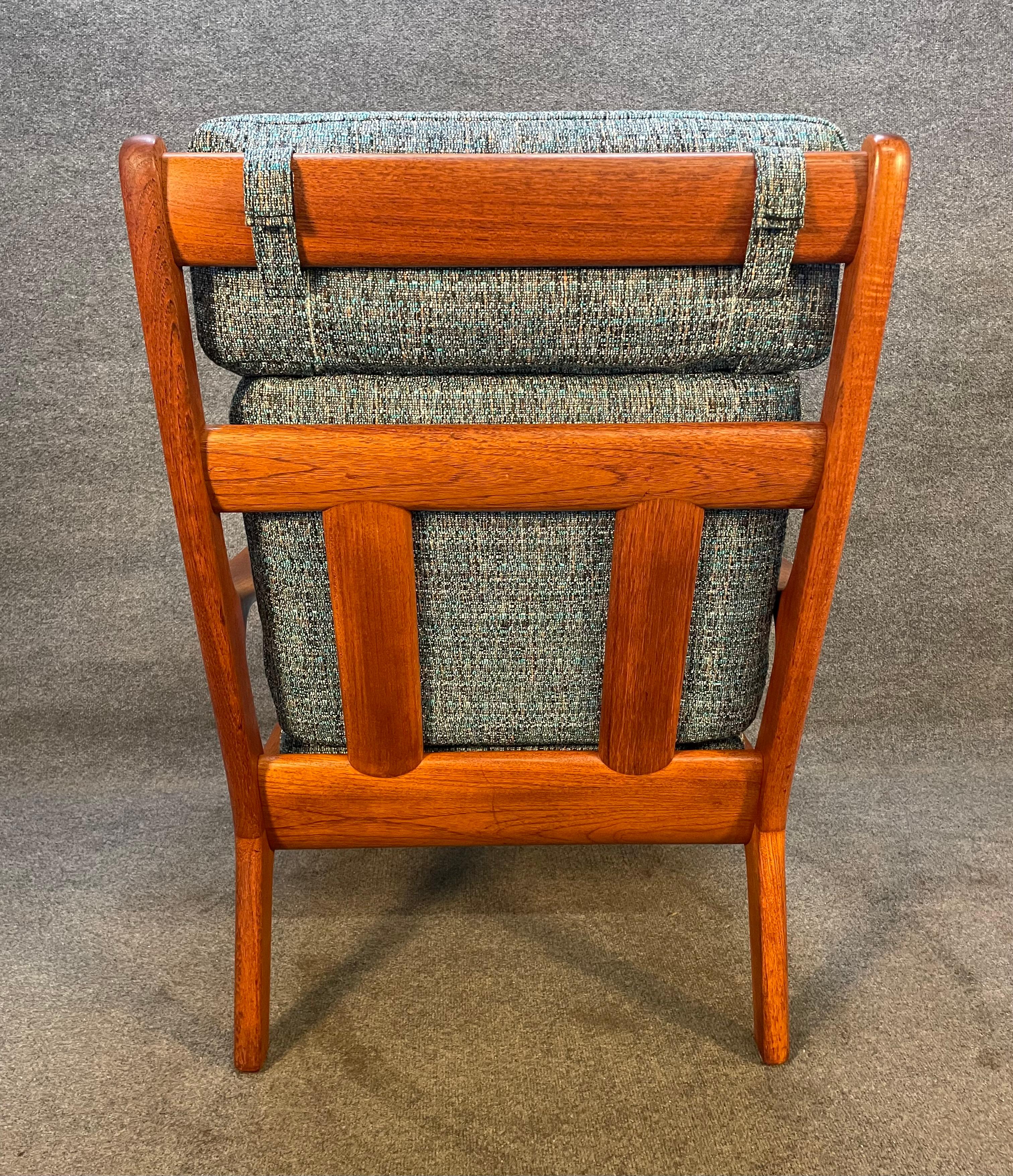 Woodwork Vintage Danish Mid-Century Teak Lounge Chair Attributed to Ole Wanscher